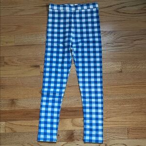 NWT Crewcuts Blue and White Plaid Leggings